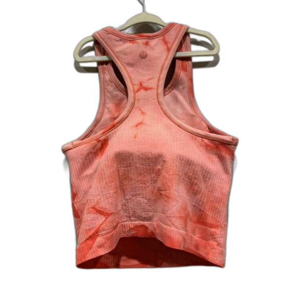 Lululemon Ebb to Street Cropped Racerback Tank Top Cami Bra Peach W1DGIS Women 4 - Picture 9 of 10